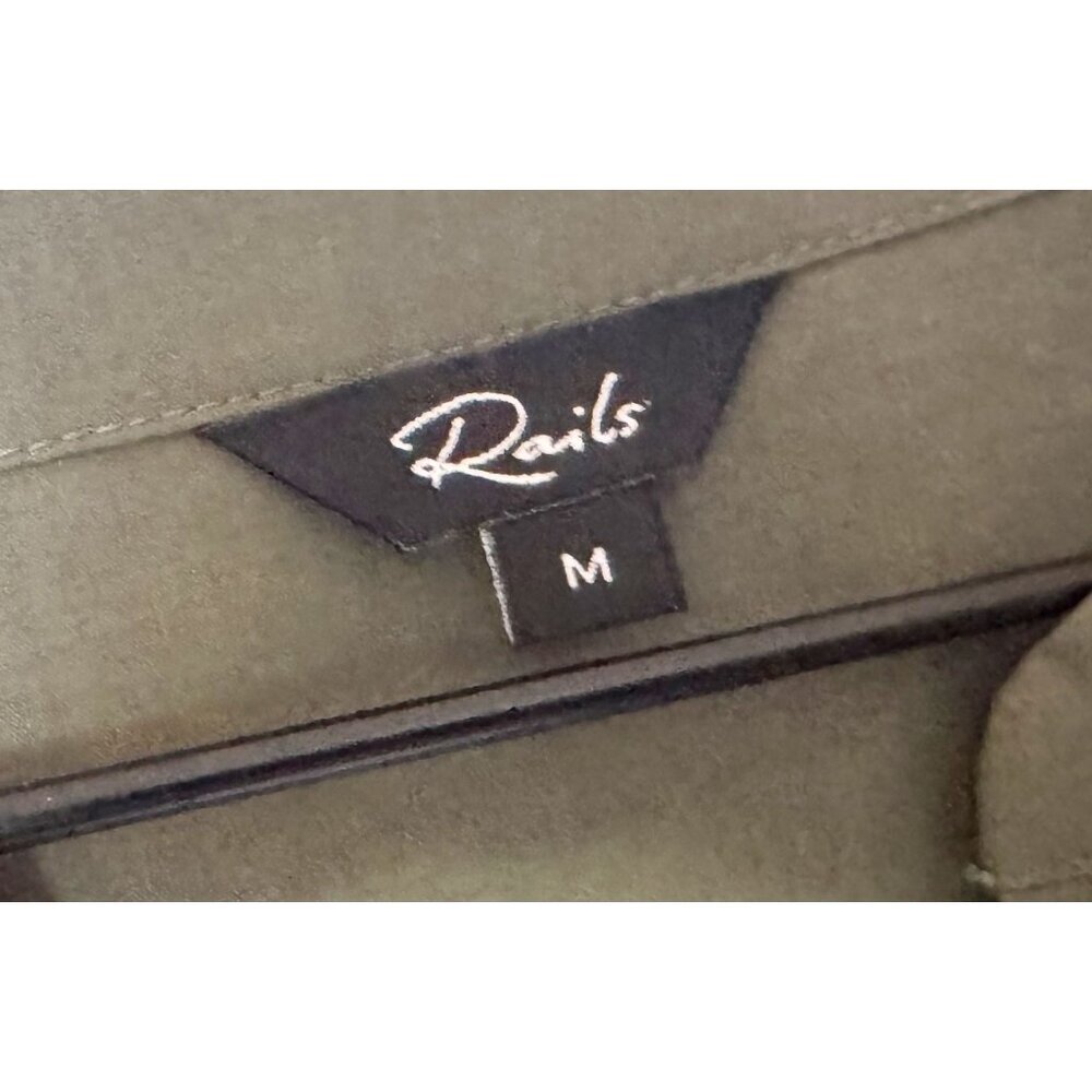 RAILS Maple Tiered Drawstring Mid Dress Green Siz… - image 6